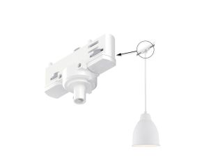 Adapter do opraw zwieszanych systemu ProRail3 230V biały / metal / tworzywo sztuczne