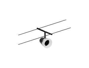 System linkowy DC Spot Cone max10W Cz mat/Chrom GU5,3 12V DC twszt/met