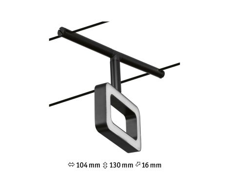 System linkowy DC Frame 4,8W Cz-mat /Chrom 230V/12V DC twszt 3000K