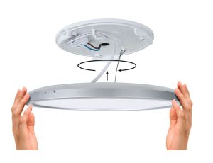 Plafoniera ATRIA SHINE LED Backlight 11.2W 900lm 190x190mm 3000K 230V czarny matowy / tworzywo sztuczne - image 2