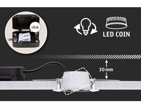 Źródło światła NOVA COIN LED 6W 530lm 50mm 4000K 230V satyna - 3