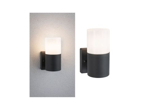 Oprawa elewacyjna TUBS E27 max. 15W 230V szary metal/ tworzywo sztuczne - 2