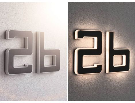 Oprawa elewacyjna SOLAR LED numer domu b 3000K IP44 wymienny akumulator / czarny / tworzywo sztuczne - 2