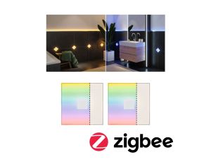 LumiTiles Basic Set Square 10x10cm 2x0,75W RGBW biały