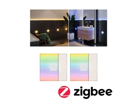 LumiTiles Basic Set Square 10x10cm 2x0,75W RGBW biały