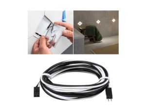 LumiTiles Cables Single Colour 1x195cm 12V Czarny tworzywo sztuczne