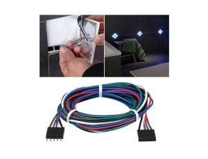 LumiTiles Cables Multi Colour 1x130cm 12V Czarny tworzywo sztuczne