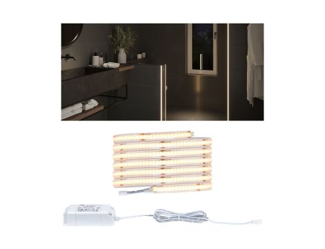 LumiTiles COB Slim Strip zestaw 2m ciep-biel IP44 Cover 6W 230/24V Bi