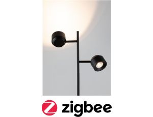 Lampa podłogowa PURIC PANE LED SH Zigbee 2x3W 2x300lm 2700K  230V czarna / metal / tworzywo sztuczne