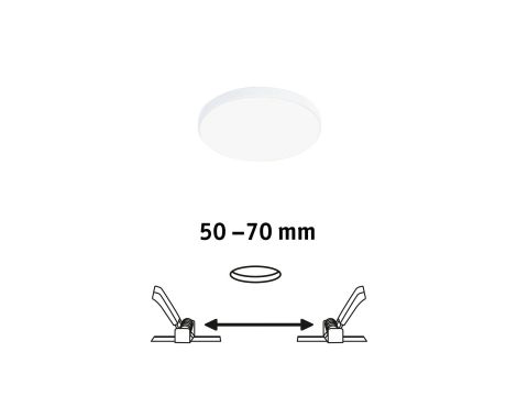 Panel podtynkowy VariFit LED Veluna Edge IP44 okrągły 90mm 500lm 4000K biały