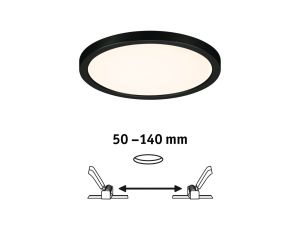 Plafoniera VariFit AREO LED 13W 1300lm 3000K okragła 175mm IP44 230V czarny matowy / tworzywo sztuczne