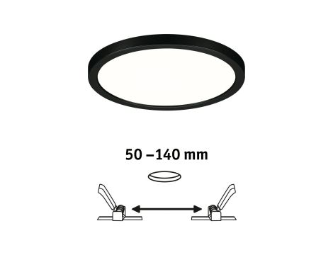 Plafoniera VariFit AREO LED 13W 1300lm 4000K okragła 175mm IP44 230V czarny matowy / tworzywo sztuczne