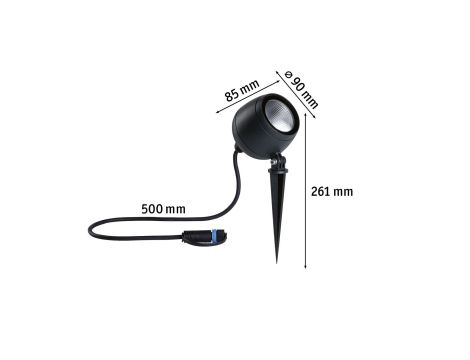 Reflektor ogrodowy Plug & Shine KIKOLO LED 7.2W 60st. 460lm 3000K IP65 24V antracyt - 3