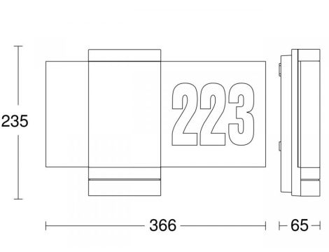 Oprawa numeryczna elewacyjna z czujnikiem STEINEL L 270  DIGI SC Bluetooth Mesh 7,8W 3000K 637lm LED IP44 IK03 230V antracyt / aluminium - 3