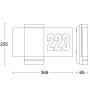 Oprawa numeryczna elewacyjna z czujnikiem STEINEL L 270  DIGI SC Bluetooth Mesh 7,8W 3000K 637lm LED IP44 IK03 230V antracyt / aluminium - 4