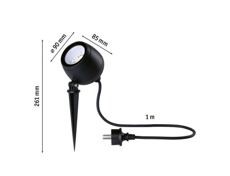 Reflektor ogrodowy KIKOLO LED 8W 60st. 500lm 3000K IP65 230V antracyt / aluminium - 3