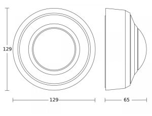 Czujnik obecności i zmierzchu PD-8 COM1 natynkowy IP54 okrągły czarny - image 2