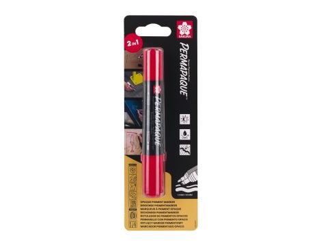 Marker Permapaque Dual Point czerwony, Sakura