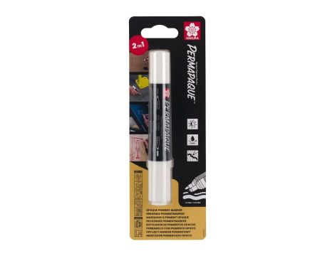 Marker Permapaque Dual Point biały, Sakura
