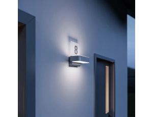 Oprawa numeryczna elewacyjna z czujnikiem ruchu i zmierzchu Steinel L 820 SC LED iHF Bluetooth Mesh Connect 9,8W 3000K 679lm IP44 IK03 230V srebrna / aluminium - image 2
