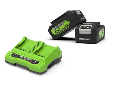 24V 2xakumulator 4 Ah + ładowarka dual Greenworks GSK24B4X