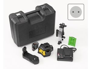 Laser wieloliniowy LAX 600G, system 12 V, zestaw 7-częściowy, z akumulatorem i ładowarką