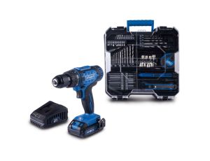 Wiertarko-wkrętarka w walizce + bateria 2 Ah + ładowarka 2,4 A + akcesoria C-DTB74/1-X 20 V IXES Scheppach