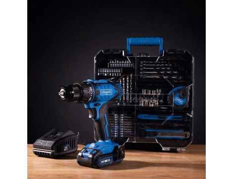 Wiertarko-wkrętarka w walizce + bateria 2 Ah + ładowarka 2,4 A + akcesoria C-DTB74/1-X 20 V IXES Scheppach - 7