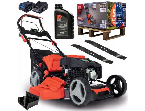 Kosiarka spalinowa Scheppach MS225-53E elektrostart + olej + nóż