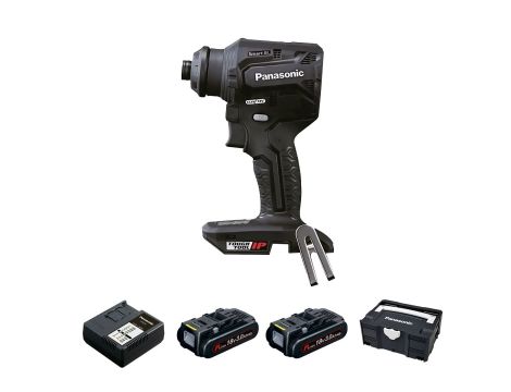 Kompaktowa i lekka wiertarko-wkrętarka 18V Panasonic EY1DD2N18A2B32 w systainerze, 2 x 18V/3,0 Ah i ładowarka