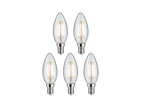 Źródło światła LED świecowa 5X4,8W 470lm E14 2700K 230V przeźroczysty / szkło
