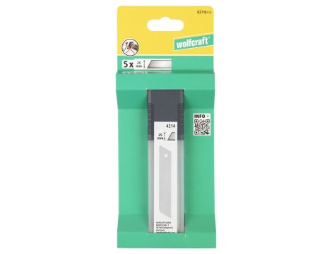 Ostrza bezpieczne bez odłamywania segmentów 25 mm, wolfcraft ( 5 szt.) - 2