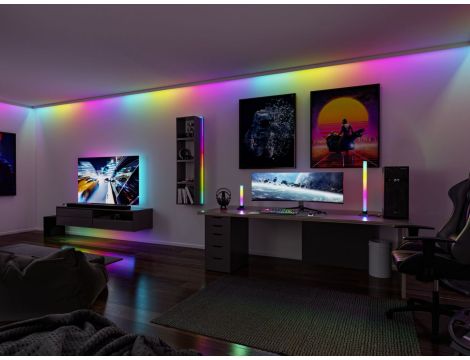 Zestaw taśma BLACK NEON RGBW+ 3W  84 led/metr 150cm +pilot  5VDC czarny / tworzywo sztuczne - 12