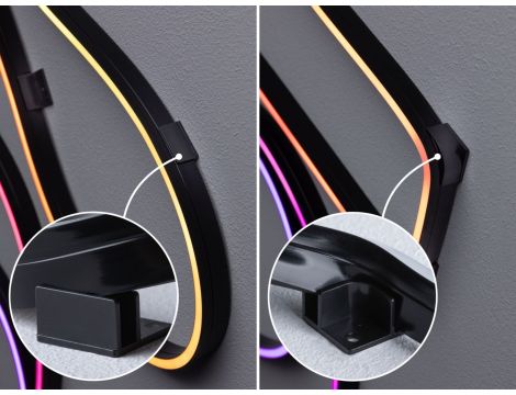 Zestaw taśma BLACK NEON RGBW+ 3W  84 led/metr 150cm +pilot  5VDC czarny / tworzywo sztuczne - 10