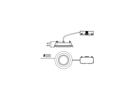 Oprawa wpuszczana SORMUS LED 3 X 6.5W 560lm / 180lm 3000K IP65 230V chrom matowy / tworzywo sztuczne - 12