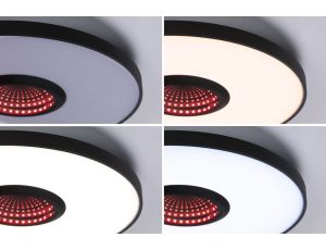 Plafoniera SPACEGLOW Three LED 3D DIM TunW RGB rainbow 21W 1400lm 3000-6500K pilot 230V czarny mat / metal / tworzywo - image 2