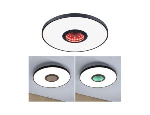 Plafoniera SPACEGLOW Three LED 3D DIM TunW RGB rainbow 21W 1400lm 3000-6500K pilot 230V czarny mat / metal / tworzywo