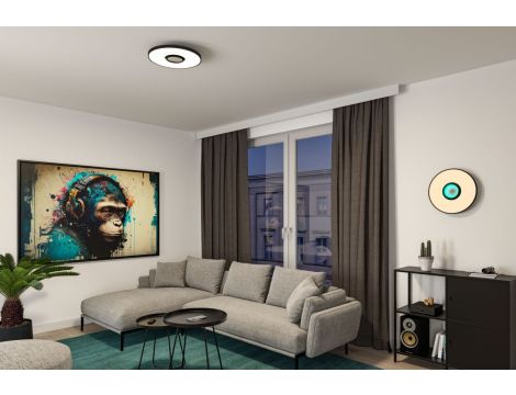 Plafoniera SPACEGLOW Three LED 3D DIM TunW RGB rainbow 21W 1400lm 3000-6500K pilot 230V czarny mat / metal / tworzywo - 13