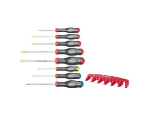 Facom - Zestaw 8 wkrętaków Protwist® do śrub  z rowkiem i krzyżakowych Phillips®, Pozidriv®, 3,5 - AT.8PB