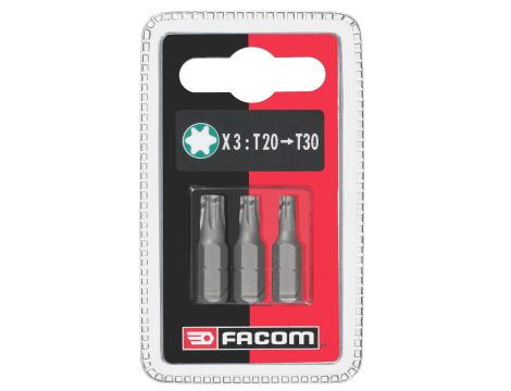 Facom - Zestaw 3 końcówek 25Mm T20-30 - EX12.J3