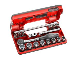 Facom - Komplet 3/8 12 Kątny Z grzechotkowy Obrotowa - J.360DBOX112