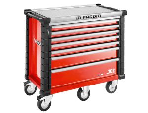 Facom - Wózek JET, 7 szuflad, 5 modułów na szufladę, czerwony - JET.7M5A