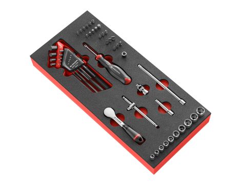 Facom - Moduł nasadek 6-Kątne 1/4 - R.181 46Pc - MODM.R181-36