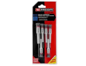 Facom - Zestaw 6 wkrętaków Micro-Tech® do śrub z rowkiem, Phillips® i Torx®, 1,5 - MT.JE6PB