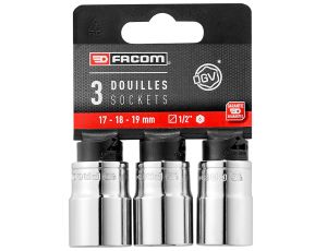 Facom - Zestaw 3 nasadek 1/2