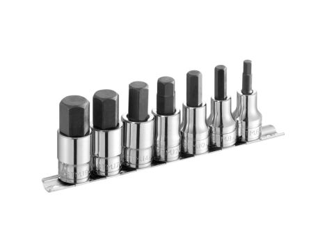 Facom - zestaw nasadek 1/2" trzpieniowych 6-kątnych na szynie, 6 mm - ST.40