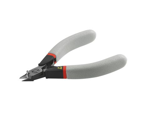 Facom - szczypce ESD tnące boczne do elementów DIP-CMS, cięcie płaskie, Ø CuNi 0,1 – 0,7 mm - 417.SPE