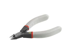 Facom - szczypce ESD tnące z główką ostrołukową, wydłużone wysmuklone, cięcie płaskie, Ø CuNi 0,1 – 1,2 mm - 426.E