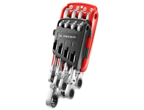 Facom - Zestaw 8 Klucz Płask-Oczk Cal Z grzechotki - 467F.JPU8