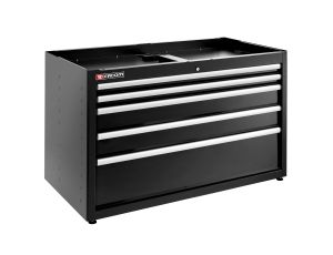 Facom - Szafka niska Jetline+, podwójna, 5 szuflad, czarna - JLS3-MBD5TBS